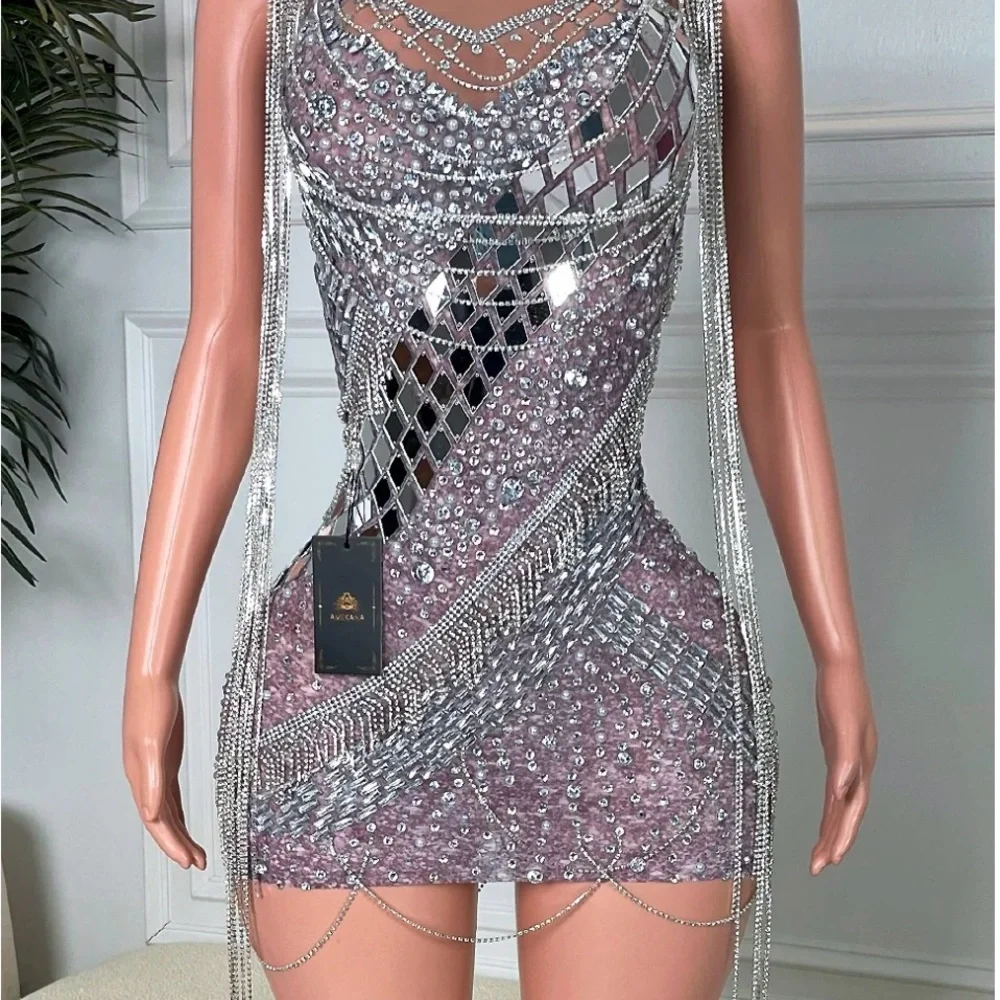 Silver Sequin Dress - Picture 1 of 2
